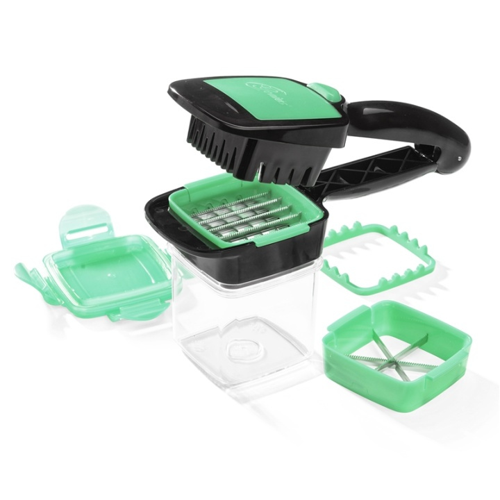 Tvins Nicer Dicer Quick (green) in the group HOME, HOUSEHOLD & GARDEN / Kitchen utensils / Other kitchen tools at TP E-commerce Nordic AB (38-74390)