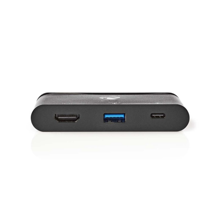 Nedis USB Adapter | USB 3.2 Gen 1 | USB-C™ Male | HDMI™ Female / USB-A Female / USB-C™ Female | Round | Nickel Plated | Black | Window Box with Euro Lock in the group COMPUTERS & PERIPHERALS / Computer accessories / USB-Hubs at TP E-commerce Nordic AB (38-74445)