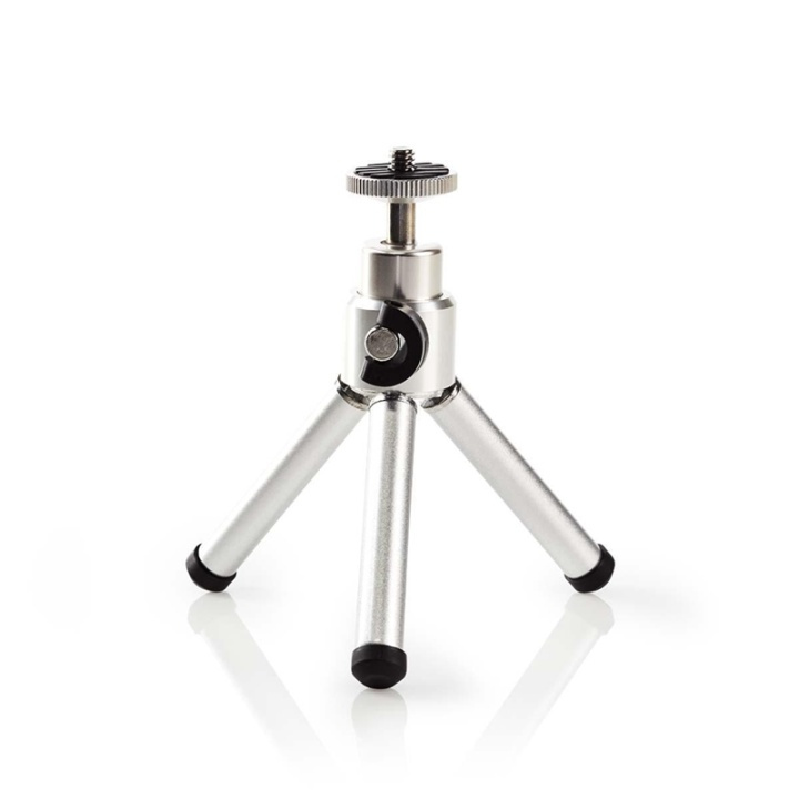Nedis Tripod | Maximum load capacity: 0.8 kg | Minimum working height: 11 cm | Maximum working height: 14.5 cm | 1 Segment | Ball Head | Travel bag included | ABS / Steel | Silver in the group HOME ELECTRONICS / Photo & Video / Photo equipment / Tripod at TP E-commerce Nordic AB (38-74536)