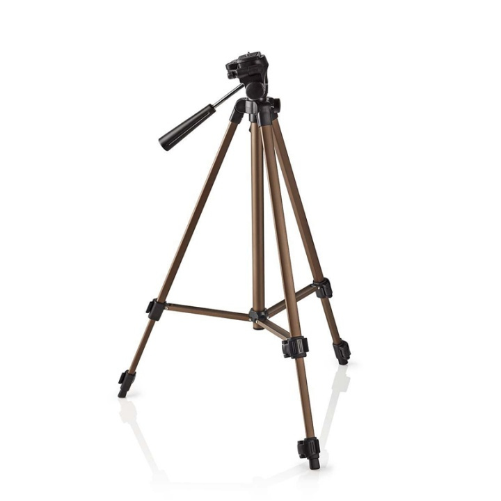 Nedis Tripod | Maximum load capacity: 3.0 kg | Minimum working height: 47.5 cm | Maximum working height: 127.0 cm | 3 Segments | Pan & Tilt | Travel bag included | Aluminium | Black / Bronze in the group HOME ELECTRONICS / Photo & Video / Photo equipment / Tripod at TP E-commerce Nordic AB (38-74537)