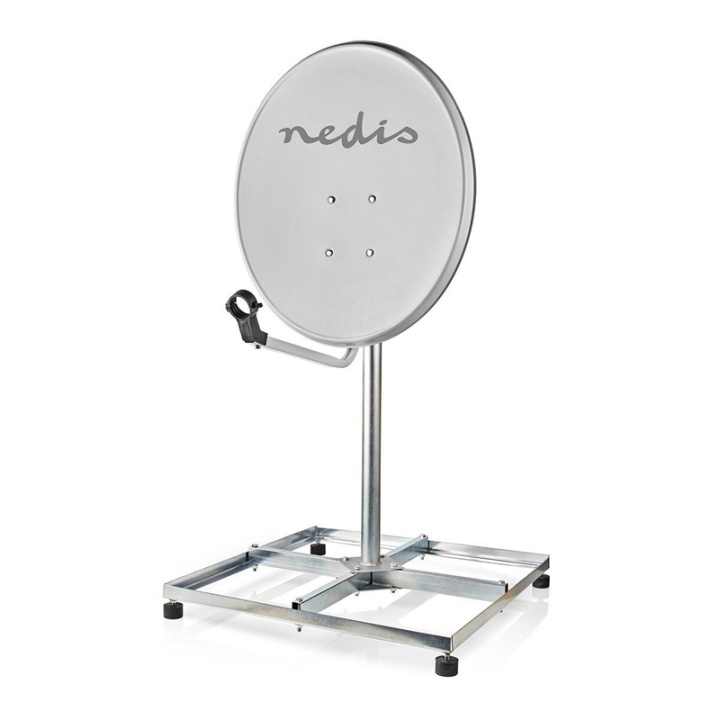 Nedis Satellite Balcony Stand | Mast length: 0.75 m | Maximum dish size: 90.0 cm | Bottom plate size: 4 x 30 x 30 cm | Steel | Silver in the group HOME ELECTRONICS / Audio & Picture / TV & Accessories / Antennas & Accessories at TP E-commerce Nordic AB (38-74577)