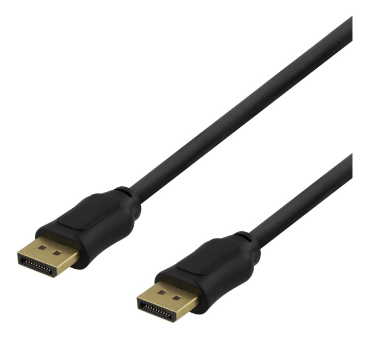 DELTACO DP-kabel, 2m, 3840x2160 i 60Hz, ej ferritkärna, ej låsning, sv in the group COMPUTERS & PERIPHERALS / Computer cables / DVI / Cables at TP E-commerce Nordic AB (38-74642)
