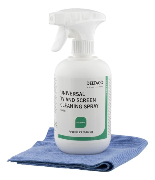 Cleaning set: 500ml liquid for screens + microfiber in colour Box in the group COMPUTERS & PERIPHERALS / Computer accessories / Cleaning at TP E-commerce Nordic AB (38-74644)