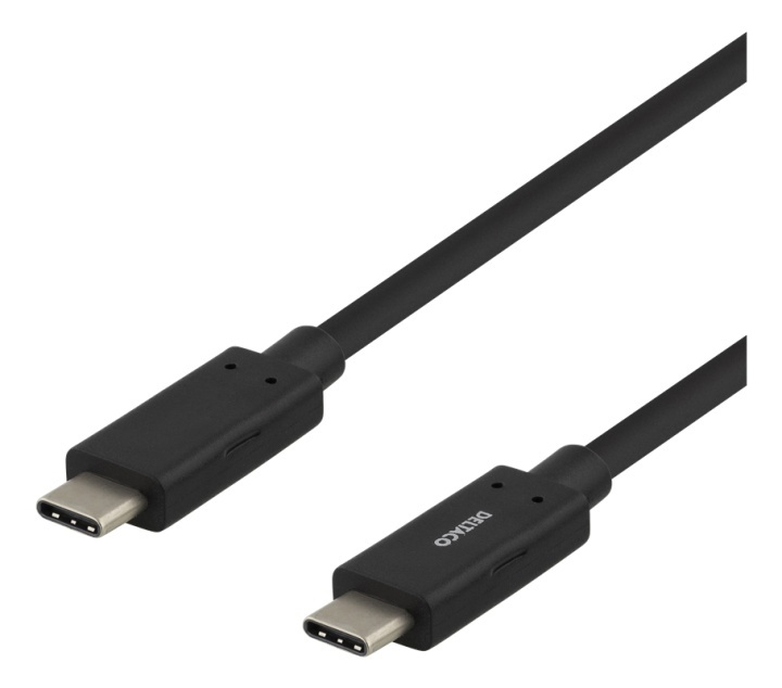 DELTACO USB-C cable, 0,5m, USB 3.1 Gen 1, black in the group SMARTPHONE & TABLETS / Chargers & Cables / Cables / Cables Type C at TP E-commerce Nordic AB (38-74670)