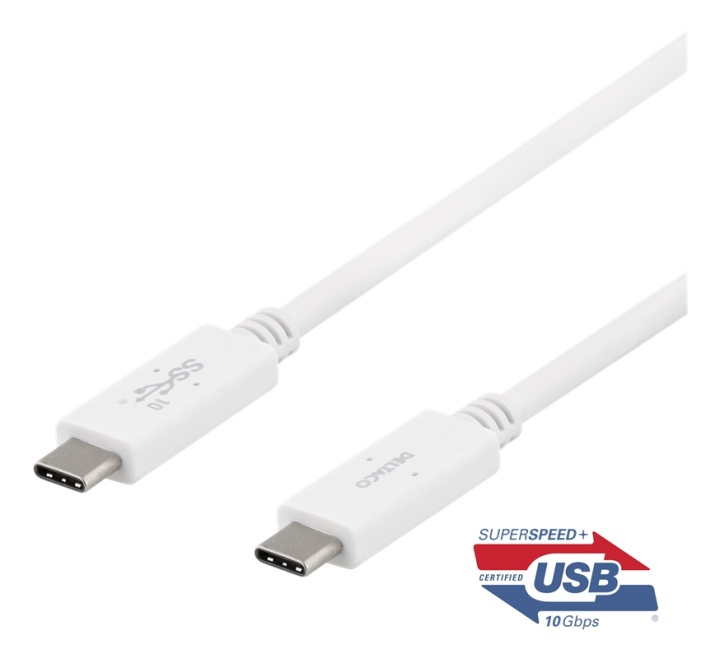 DELTACO USB-C to USB-C cable, 0,5m, 10Gbps, 100W 5A, USB 3.1 Gen 2, E- in the group COMPUTERS & PERIPHERALS / Computer cables / USB / USB-C at TP E-commerce Nordic AB (38-74697)