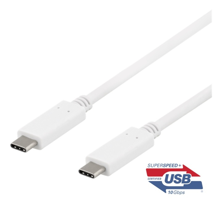 DELTACO USB-C to USB-C cable, 1m, 10Gbps, 100W 5A, USB 3.1 Gen 2, E-Ma in the group COMPUTERS & PERIPHERALS / Computer cables / USB / USB-C at TP E-commerce Nordic AB (38-74698)
