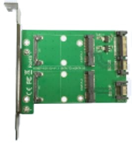 Dual mSATA to dual SATA expansion card, PCIe card, 22pin SATA, green in the group COMPUTERS & PERIPHERALS / Network / Network cards / PCI Express at TP E-commerce Nordic AB (38-74766)