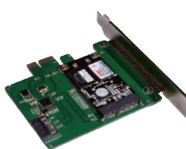 mSATA SSD PCIe expansion card, 6 Gbps, green in the group COMPUTERS & PERIPHERALS / Computer components / Harddrives / Adapters & Accessories at TP E-commerce Nordic AB (38-74783)