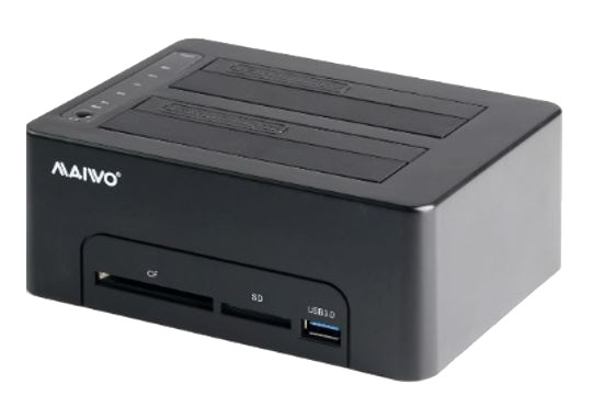 Two bay HDD/SSD docking station, USB 3.1 Gen 2, USB-C, 10 Gbps, black in the group COMPUTERS & PERIPHERALS / Laptops & accessories / Docking station at TP E-commerce Nordic AB (38-74788)