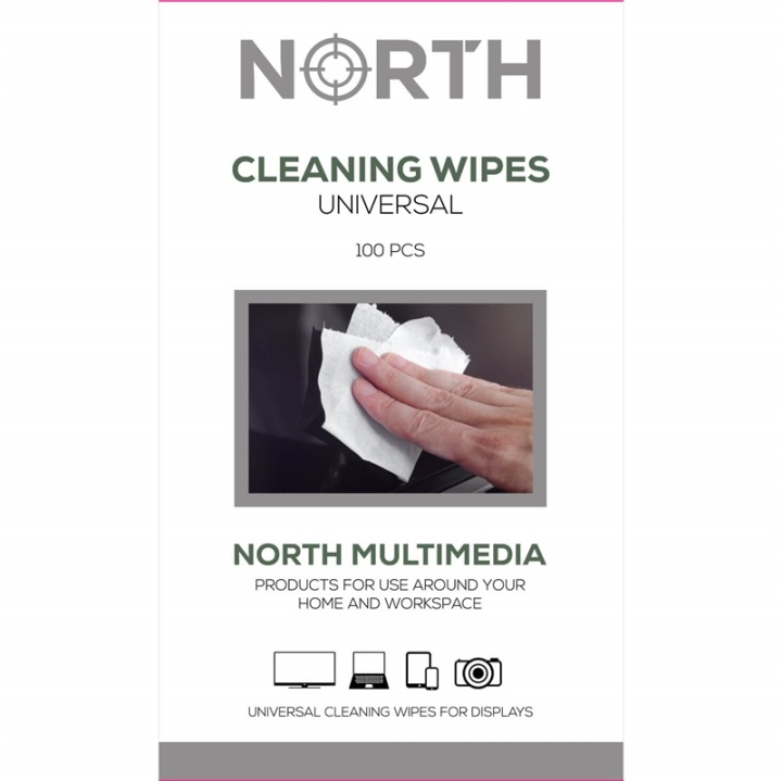 NORTH Cleaning Wipes - Universal in the group HOME ELECTRONICS / Audio & Picture / TV & Accessories / Accessories at TP E-commerce Nordic AB (38-75034)