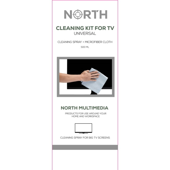 NORTH Cleaning kit TV, Cleaning Spray and Microfiber cloth in the group HOME ELECTRONICS / Audio & Picture / TV & Accessories / Accessories at TP E-commerce Nordic AB (38-75035)