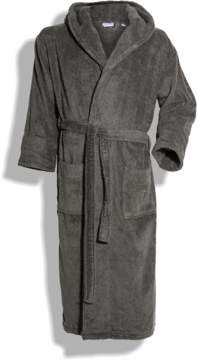 Kosta Linnewäfveri Hooded Bathrobe Dark Gray L/Xl in the group HOME, HOUSEHOLD & GARDEN / Bathroom / Bath robes at TP E-commerce Nordic AB (38-75210-MOE)