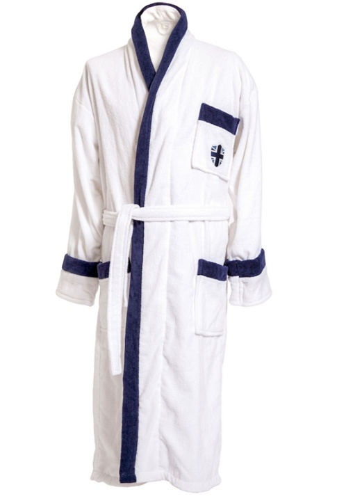 Lord Nelson Victory Velour Robe Vit S/M in the group HOME, HOUSEHOLD & GARDEN / Bathroom / Bath robes at TP E-commerce Nordic AB (38-75396-VI)