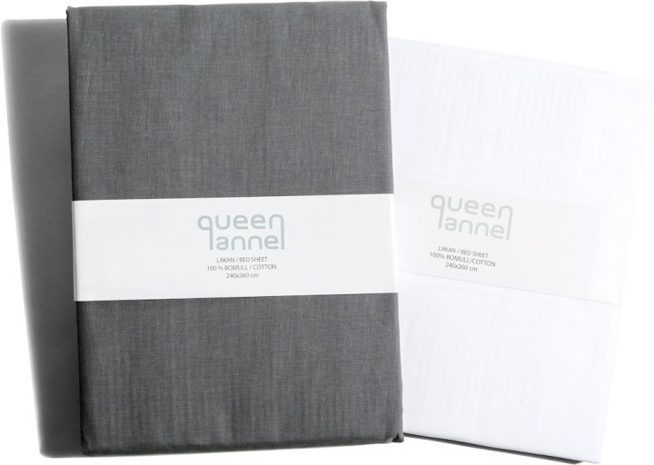 Queen Anne Dra-På-Lakan Grå 90X200 Qa in the group HOME, HOUSEHOLD & GARDEN / Interior / Bedding at TP E-commerce Nordic AB (38-75522-GR)