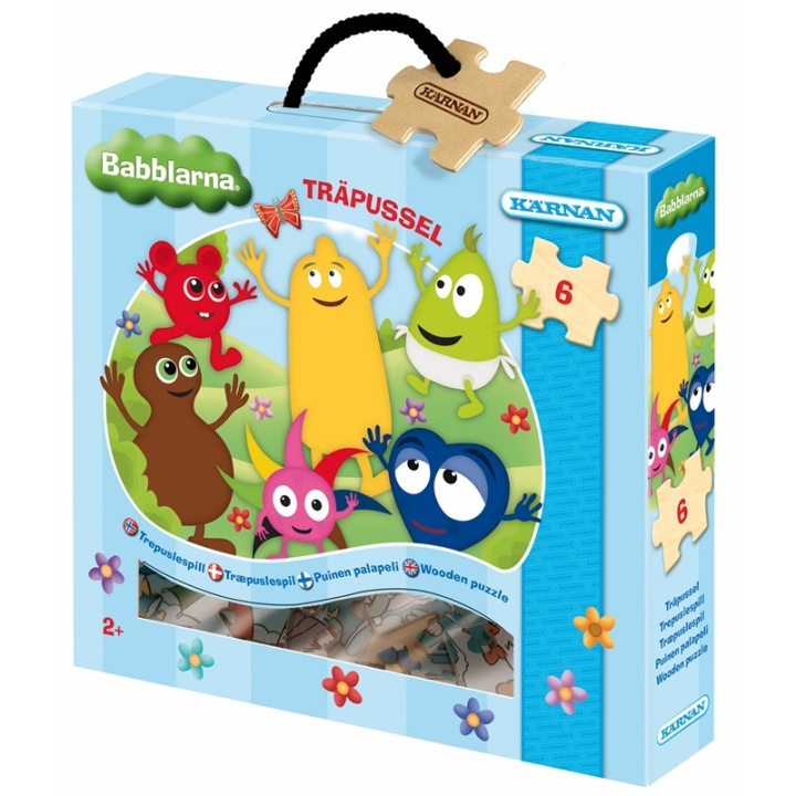 Kärnan Askpussel trä Babblarna 6 bit in the group TOYS, KIDS & BABY PRODUCTS / Toys / Puzzles at TP E-commerce Nordic AB (38-75904)