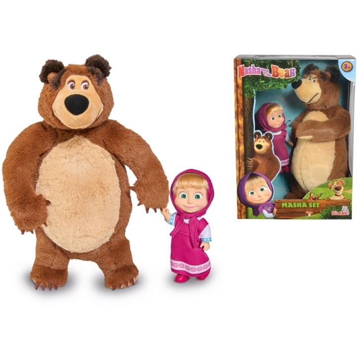 Masha och Björnen Masha Set Mjukis & Docka in the group TOYS, KIDS & BABY PRODUCTS / Toys / Docks & Accessories at TP E-commerce Nordic AB (38-75983)