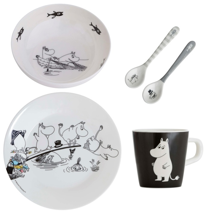 Rätt Start Mumin Barnservis Vatten & Bad, Paket i 5-delar in the group TOYS, KIDS & BABY PRODUCTS / Eat & Drink / Children\'s tableware at TP E-commerce Nordic AB (38-76065)