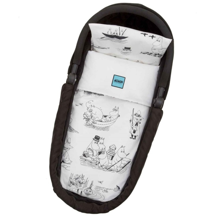 Rätt Start Påslakanset Mumin Skärgåd. Vagn in the group TOYS, KIDS & BABY PRODUCTS / Children\'s textiles / Bedding / Bedsets for stroller at TP E-commerce Nordic AB (38-76088)
