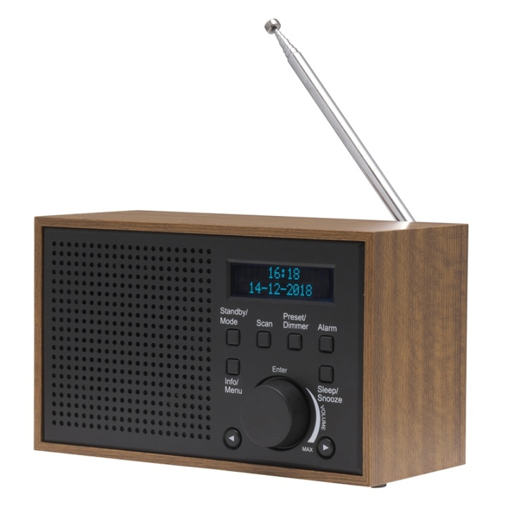 Denver FM/DAB+ Radio Trä/Grafit in the group HOME ELECTRONICS / Audio & Picture / Home cinema, Hifi & Portable / Radio & Alarm clocks / Internet radio at TP E-commerce Nordic AB (38-76711)