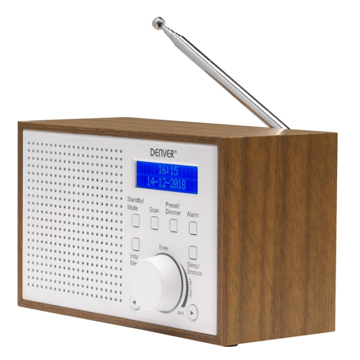 Denver FM/DAB+ Radio Trä/Vit in the group HOME ELECTRONICS / Audio & Picture / Home cinema, Hifi & Portable / Radio & Alarm clocks / Internet radio at TP E-commerce Nordic AB (38-76712)