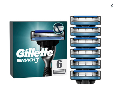 Gillette Mach3 Base 6p in the group BEAUTY & HEALTH / Hair & Styling / Shaving & Trimming / Razors & Accessories at TP E-commerce Nordic AB (38-76998)