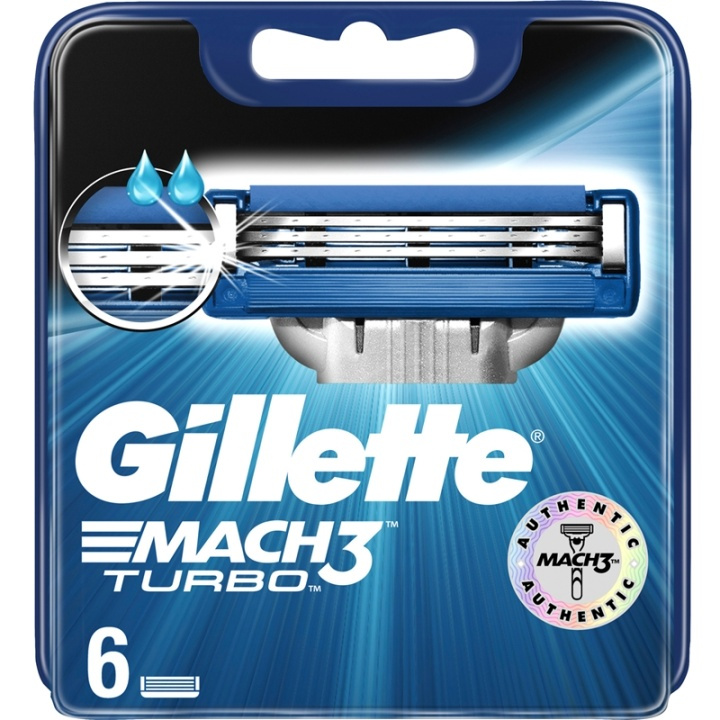 Gillette Mach3 Turbo 6p in the group BEAUTY & HEALTH / Hair & Styling / Shaving & Trimming / Razors & Accessories at TP E-commerce Nordic AB (38-76999)