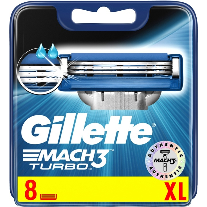 Gillette Mach3 Turbo 8p in the group BEAUTY & HEALTH / Hair & Styling / Shaving & Trimming / Razors & Accessories at TP E-commerce Nordic AB (38-77000)