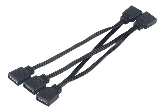 Akasa 4-in-1 RGBLEDconnector multiplier cable in the group COMPUTERS & PERIPHERALS / Computer accessories / Other at TP E-commerce Nordic AB (38-77014)