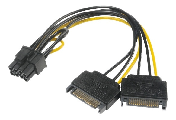 SATA power to 6+2pin PCIe in the group COMPUTERS & PERIPHERALS / Computer cables / Internal / SATA at TP E-commerce Nordic AB (38-77029)