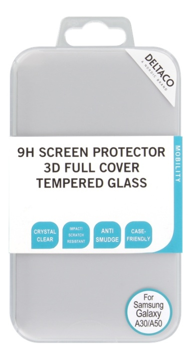 DELTACO screen protector, Galaxy A30/A50, 2.5D full coverage glass in the group SMARTPHONE & TABLETS / Phone cases / Samsung at TP E-commerce Nordic AB (38-77076)