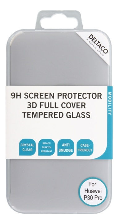 DELTACO screen protector for Huawei P30 Pro, 3D curved glass in the group SMARTPHONE & TABLETS / Phone cases / Huawei at TP E-commerce Nordic AB (38-77142)
