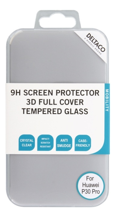 DELTACO screen protector for Huawei P30 Pro, 3D curved glass in the group SMARTPHONE & TABLETS / Phone cases / Huawei/Honor at TP E-commerce Nordic AB (38-77142)