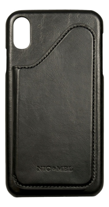 Nic & Mel Corey, case with card slots, iPhone XS Max, black leather in the group SMARTPHONE & TABLETS / Phone cases / Apple / iPhone XS Max / Cases at TP E-commerce Nordic AB (38-77240)