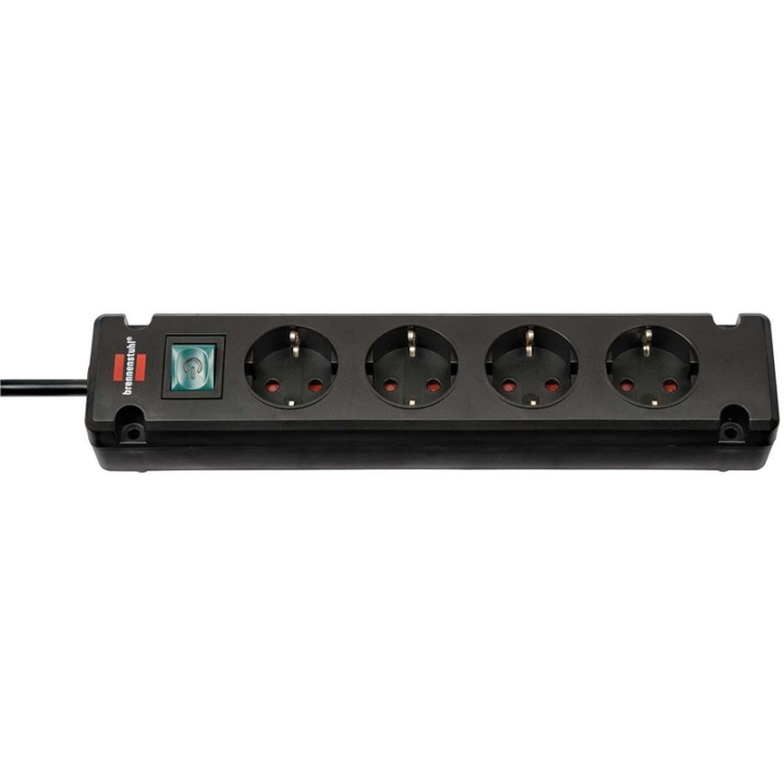 Bremounta power strip 4-way (multiple socket with 90 degree sockets, power strip with mounting option and 1.5 m cable) black in the group HOME, HOUSEHOLD & GARDEN / Electricity & Lighting / Power strips at TP E-commerce Nordic AB (38-77385)