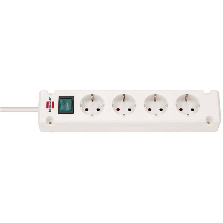 Bremounta power strip 4-way (multiple socket with 90 degree sockets, power strip with mounting option and 1.5 m cable) white in the group HOME, HOUSEHOLD & GARDEN / Electricity & Lighting / Power strips at TP E-commerce Nordic AB (38-77386)