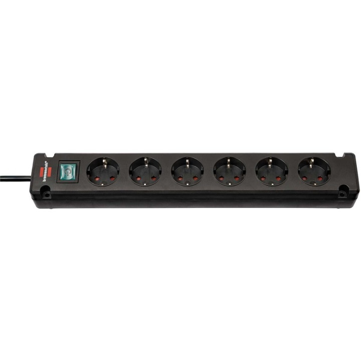 Bremounta Extension Socket 6-way Black 3.00 m H05VV-F 3G1.5 in the group HOME, HOUSEHOLD & GARDEN / Electricity & Lighting / Power strips at TP E-commerce Nordic AB (38-77388)