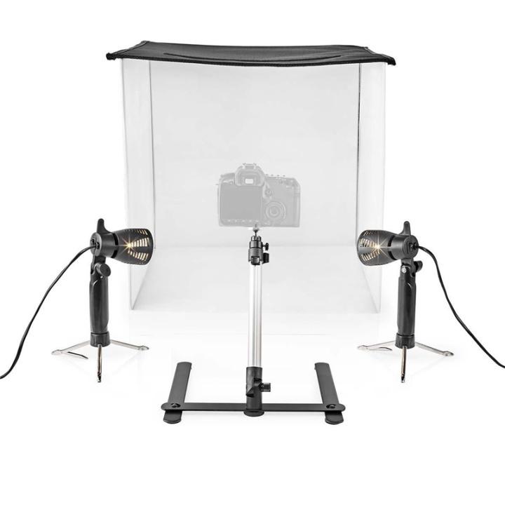 Nedis Portable Photo Studio Kit | 400 lm | Foldable | Backgrounds included | Travel bag included | Black in the group HOME ELECTRONICS / Photo & Video / Photo equipment / Other at TP E-commerce Nordic AB (38-77447)