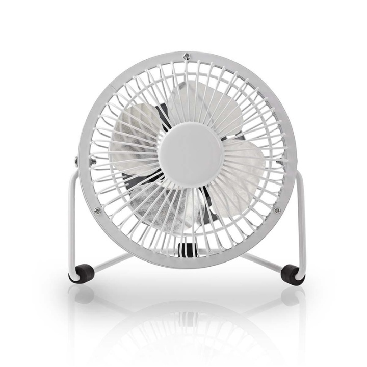 Nedis Table Fan | USB Powered | Diameter: 100 mm | 3 W | 1-Speed | White in the group HOME, HOUSEHOLD & GARDEN / Fans & Climate products / Table fans at TP E-commerce Nordic AB (38-77487)