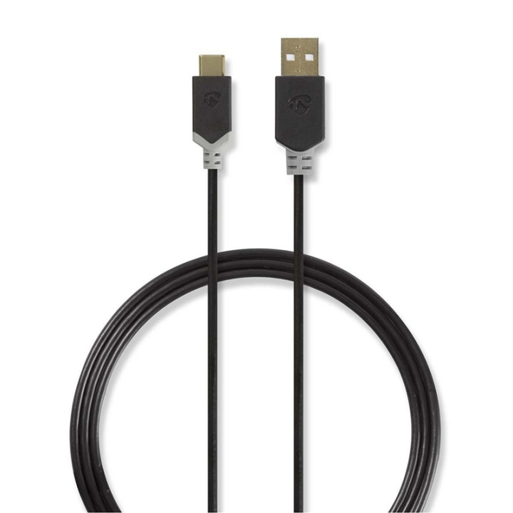Nedis USB Cable | USB 2.0 | USB-A Male | USB-C™ Male | 60 W | 480 Mbps | Gold Plated | 1.00 m | Round | PVC | Anthracite | Window Box in the group SMARTPHONE & TABLETS / Chargers & Cables / Cables / Cables Type C at TP E-commerce Nordic AB (38-77538)