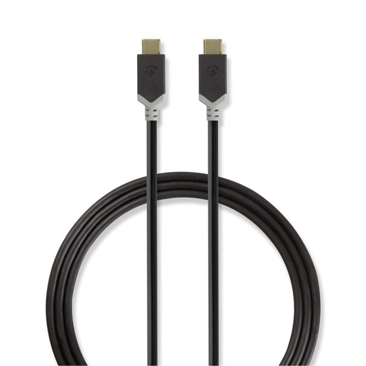 Nedis USB Cable | USB 3.2 Gen 1 | USB-C™ Male | USB-C™ Male | 60 W | 4K@60Hz | 5 Gbps | Nickel Plated | 1.00 m | Round | PVC | Anthracite | Window Box in the group SMARTPHONE & TABLETS / Chargers & Cables / Cables / Cables Type C at TP E-commerce Nordic AB (38-77554)