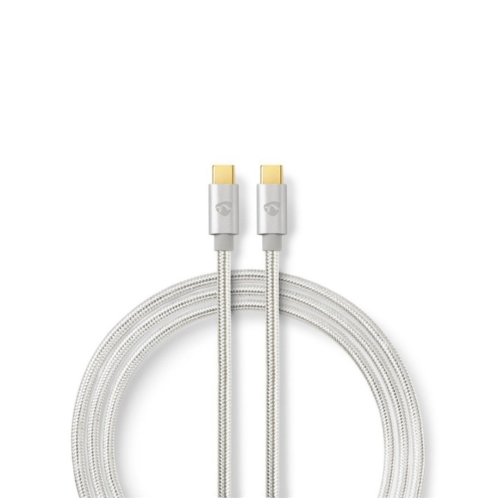 Nedis USB Cable | USB 3.2 Gen 1 | USB-C™ Male | USB-C™ Male | 60 W | 4K@60Hz | 5 Gbps | Gold Plated | 2.00 m | Round | Braided / Nylon | Aluminium | Cover Window Box in the group SMARTPHONE & TABLETS / Chargers & Cables / Cables / Cables Type C at TP E-commerce Nordic AB (38-77556)