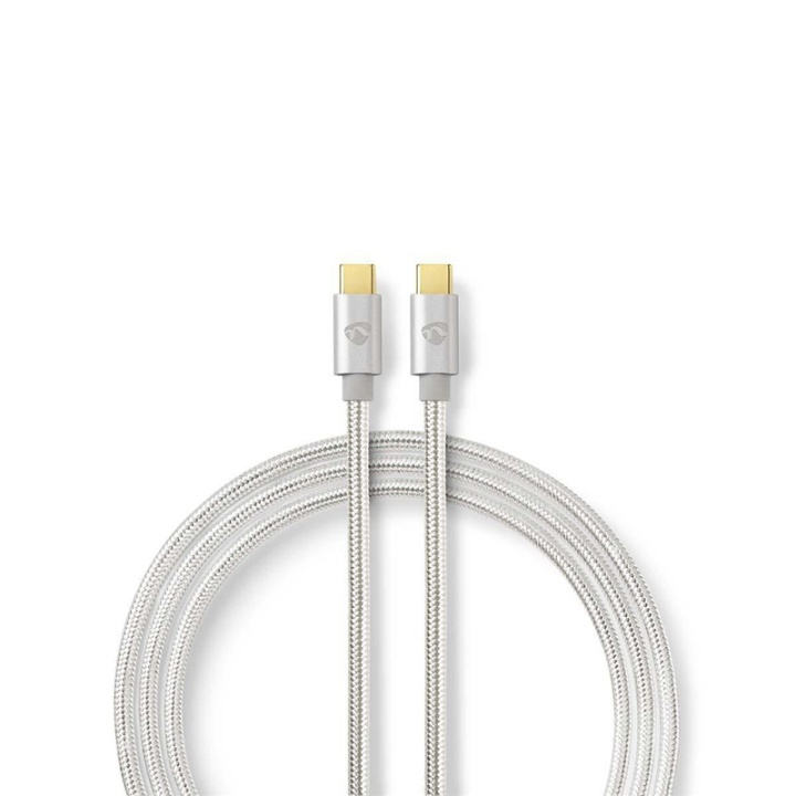 Nedis USB Cable | USB 3.2 Gen 2 | USB-C™ Male | USB-C™ Male | 100 W | 4K@60Hz | 10 Gbps | Gold Plated | 1.00 m | Round | Braided / Nylon | Aluminium | Cover Window Box in the group SMARTPHONE & TABLETS / Chargers & Cables / Cables / Cables Type C at TP E-commerce Nordic AB (38-77557)