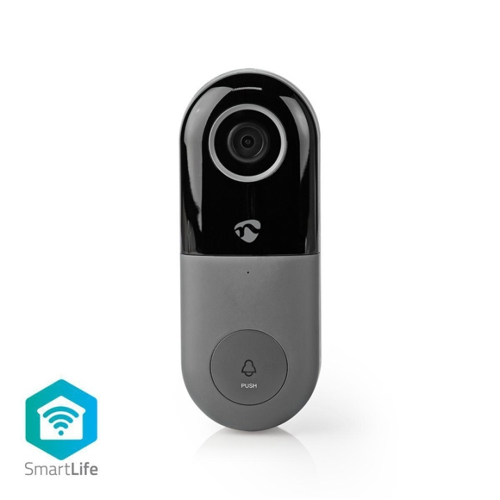 Nedis SmartLife Video Doorbell | Wi-Fi | Transformer | Full HD 1080p | Cloud Storage (optional) / microSD (not included) | IP54 | With motion sensor | Night vision | Black / Grey in the group HOME, HOUSEHOLD & GARDEN / Smart home / Smart doorbells at TP E-commerce Nordic AB (38-77679)