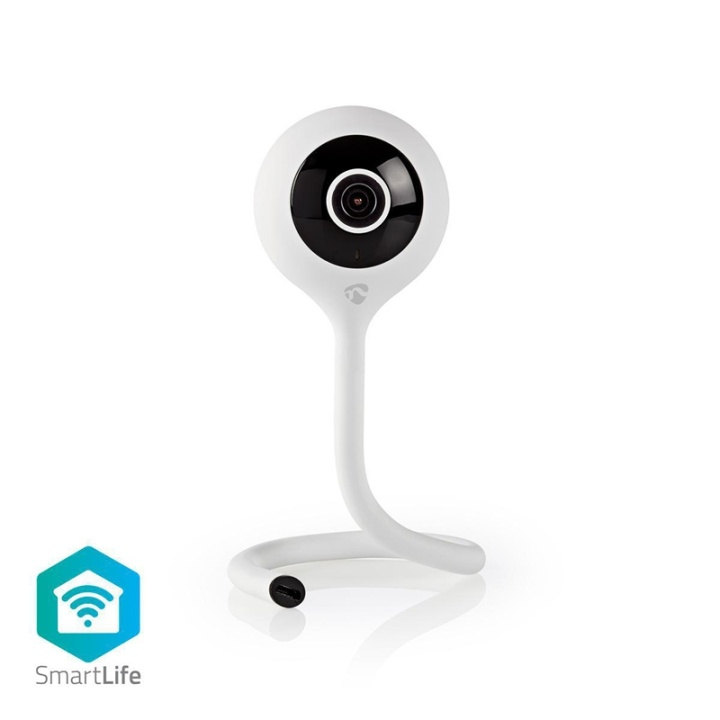 Nedis SmartLife Indoor Camera | Wi-Fi | Full HD 1080p | Cloud Storage (optional) / microSD (not included) | With motion sensor | Night vision | White in the group HOME, HOUSEHOLD & GARDEN / Alarm & Security / Security cameras / Digital (Network) / Indoor cameras at TP E-commerce Nordic AB (38-77680)