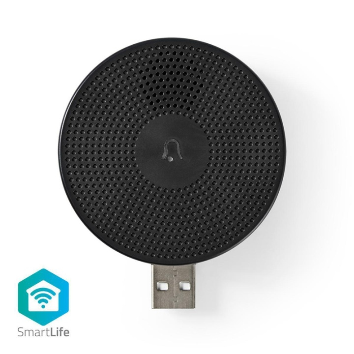 Nedis SmartLife Chime | Wi-Fi | Accessory for: WIFICDP10GY | USB Powered | 4 Sounds | 5 V DC | Adjustable volume | Black in the group HOME, HOUSEHOLD & GARDEN / Smart home / Smart doorbells at TP E-commerce Nordic AB (38-77683)