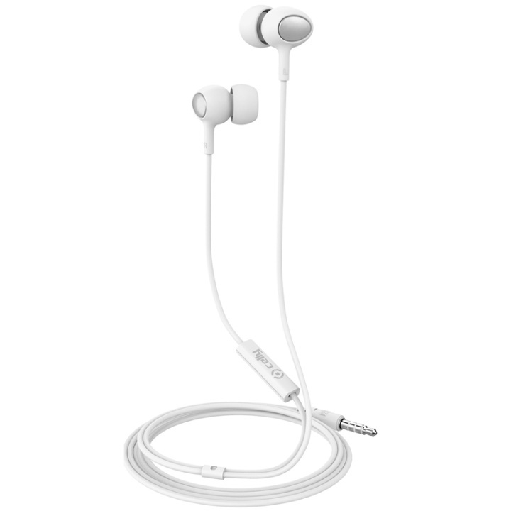 Celly UP500 Stereoheadset In-ear Vit in the group HOME ELECTRONICS / Audio & Picture / Headphones & Accessories / Headphones at TP E-commerce Nordic AB (38-78121)