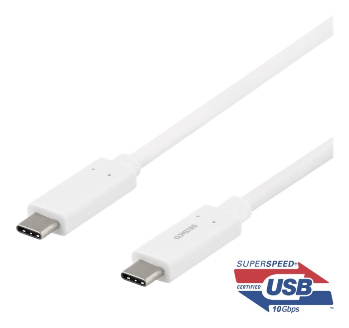 DELTACO USBC 3.1 GEN2 10Gbps/3A/E-marker 1m in the group SMARTPHONE & TABLETS / Chargers & Cables / Cables / Cables Type C at TP E-commerce Nordic AB (38-78192)