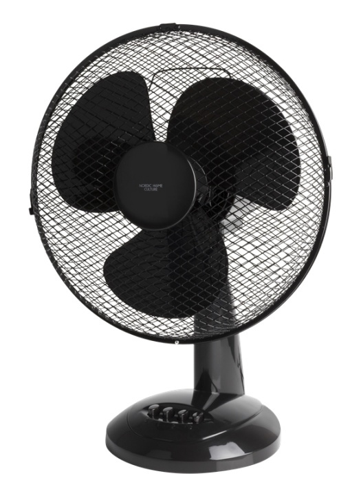 NORDIC HOME Desk Fan, 310mm, three speed setting, 40W, tiltabl in the group HOME, HOUSEHOLD & GARDEN / Fans & Climate products / Table fans at TP E-commerce Nordic AB (38-78270)