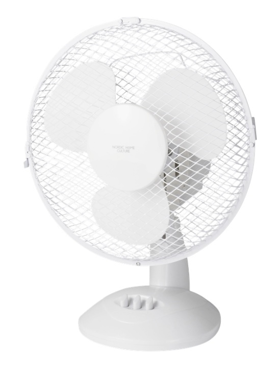 NORDIC HOME Desk Fan, 230mm, two speed setting, 20W, tiltable, in the group HOME, HOUSEHOLD & GARDEN / Fans & Climate products / Table fans at TP E-commerce Nordic AB (38-78271)
