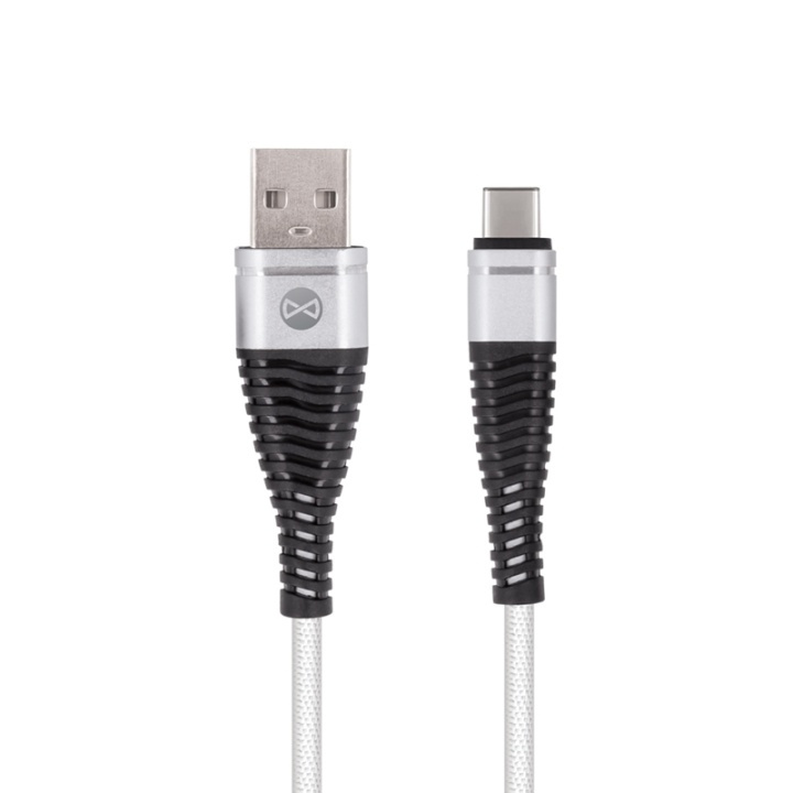 Forever USB Type-C cable Shark White 1m 2A in the group SMARTPHONE & TABLETS / Chargers & Cables / Cables / Cables Type C at TP E-commerce Nordic AB (38-78854)